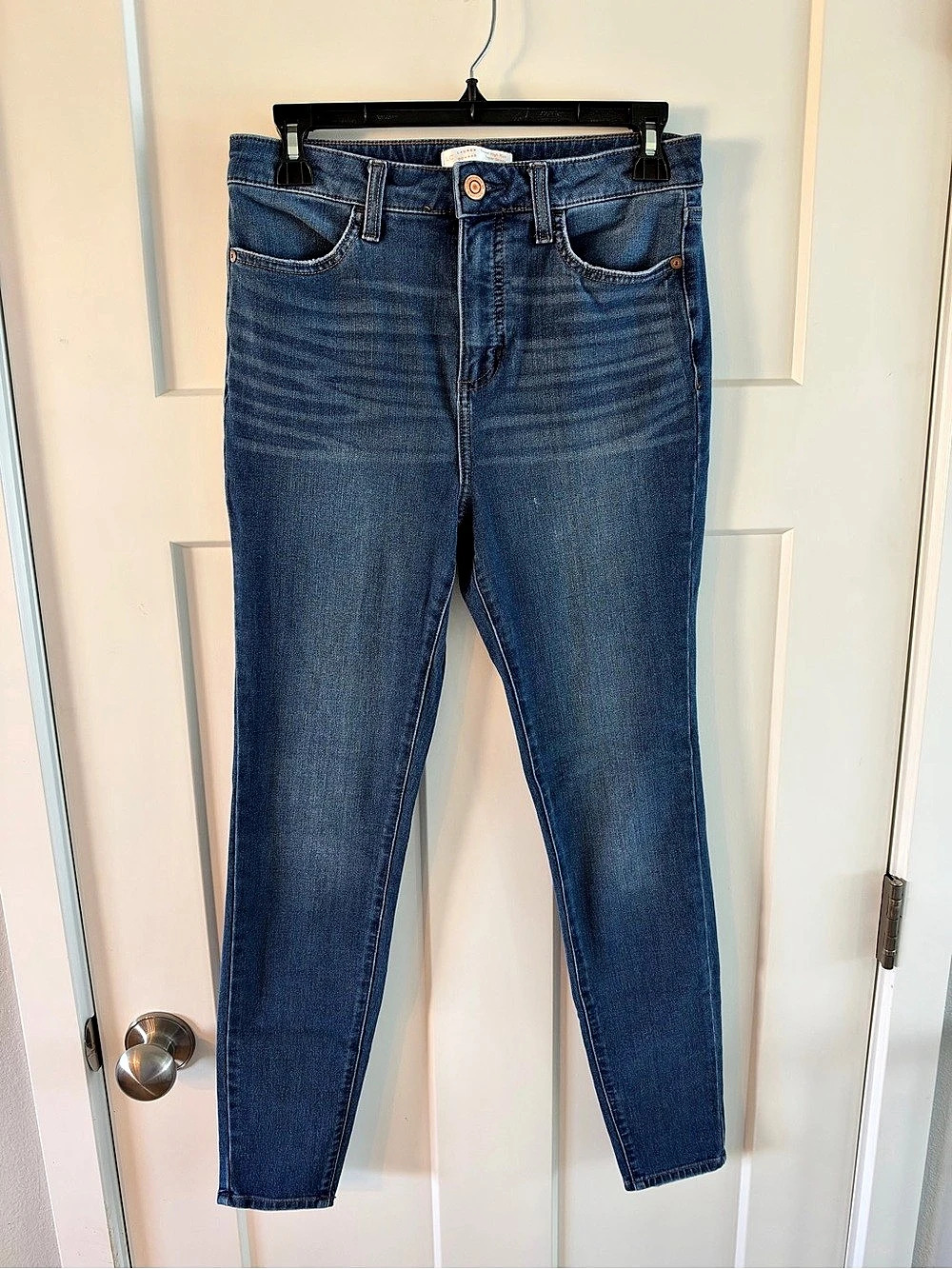 LC Lauren Conrad Super High Rise Super Skinny Blue Super Skinny Jeans Like New